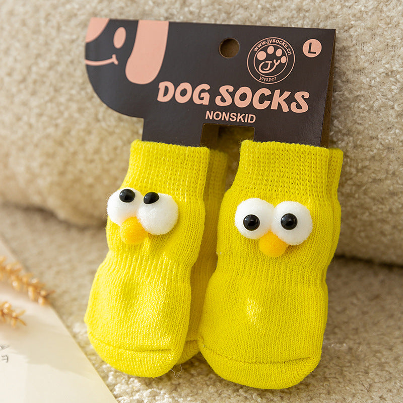 All-Season Dog Socks – Cute Big Eyes Design