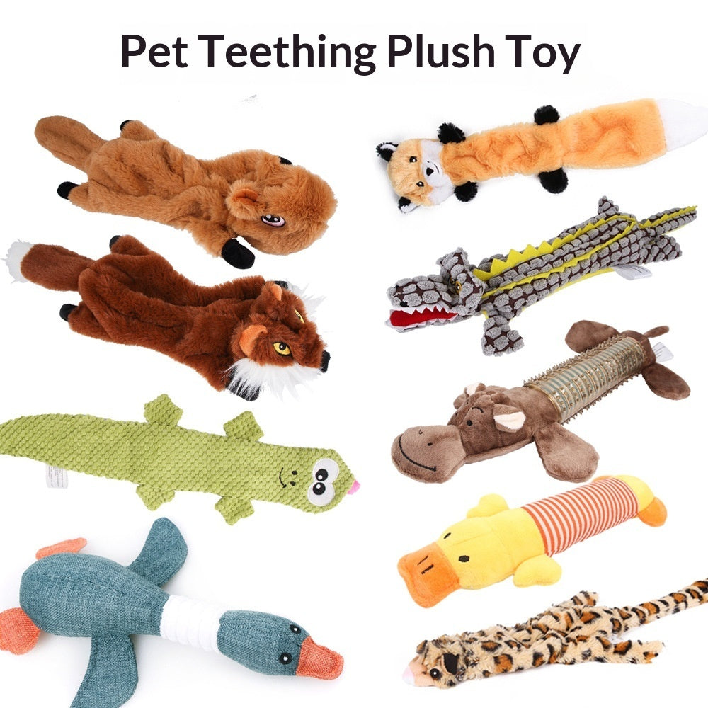 Dog Plush Toy – Squeaky Paper Play