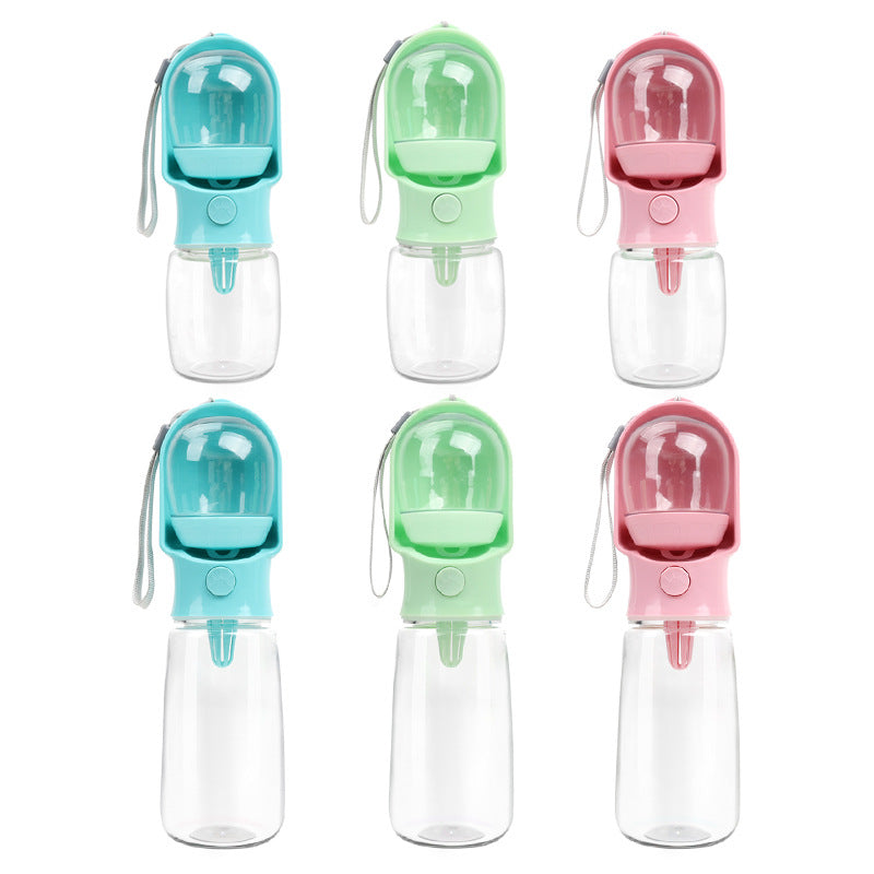 Portable Dog Water Bottle with Grain Storage – Travel Drinking Cup for Pets