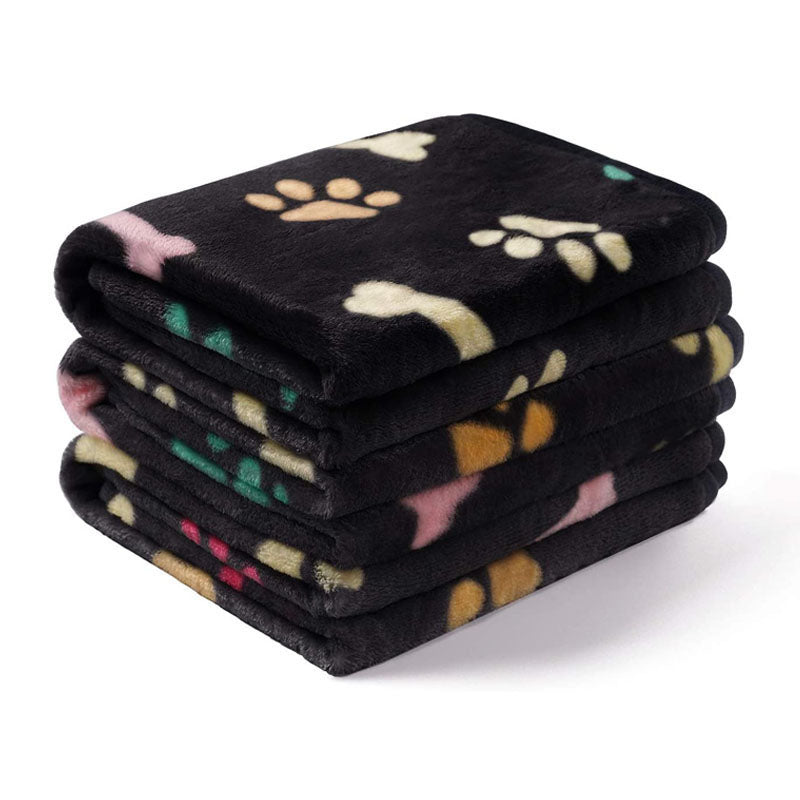 Dog Paw Print Blanket – Warm Pet Throw