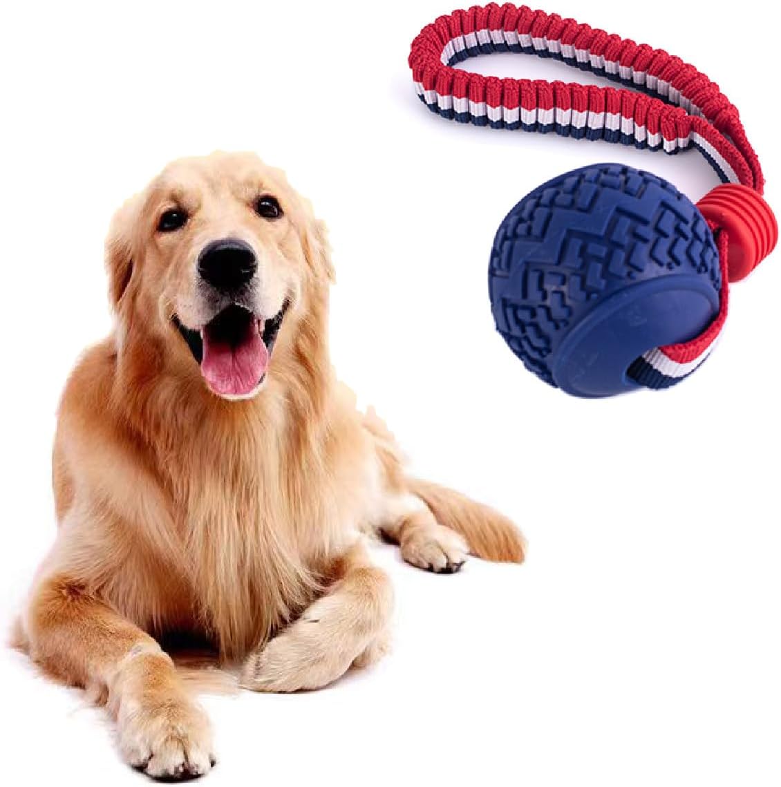 Dog Ball with Rope – Tough Tug Toy