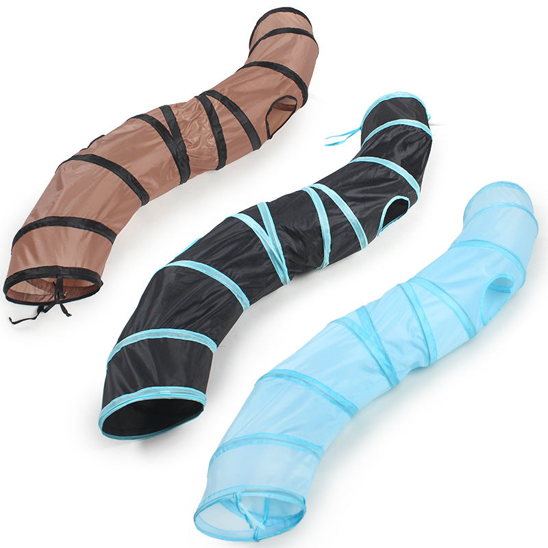 S-Shaped Cat Tunnel – Collapsible Play Toy