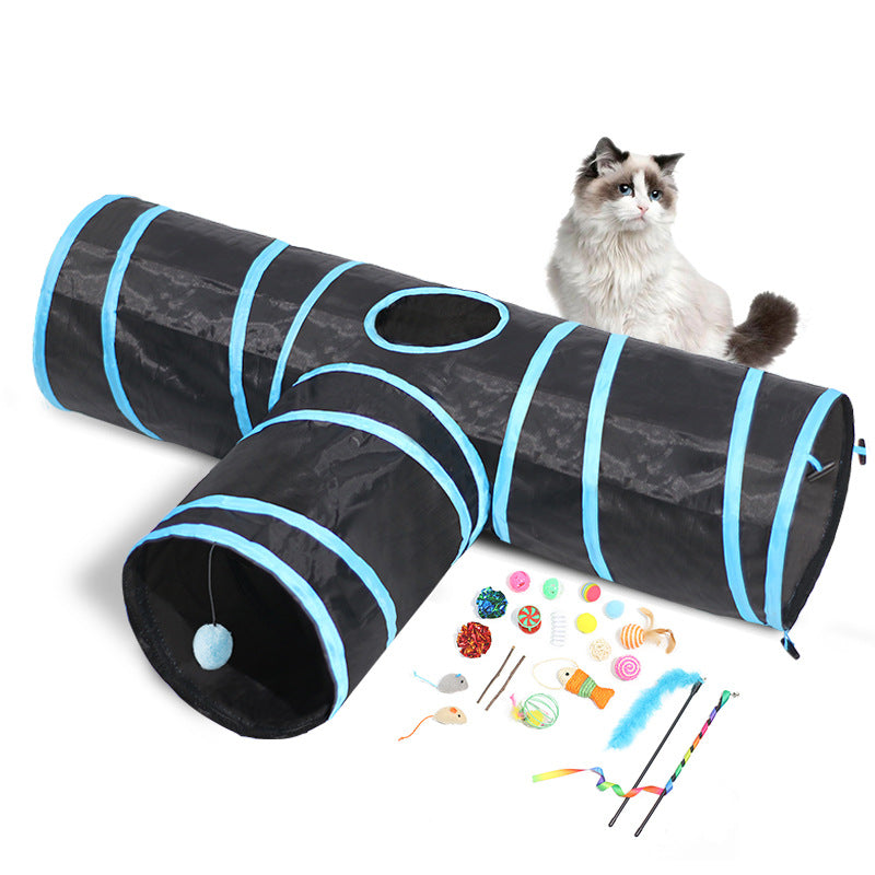 Foldable Cat Tunnel – Climbing Path Play Toy