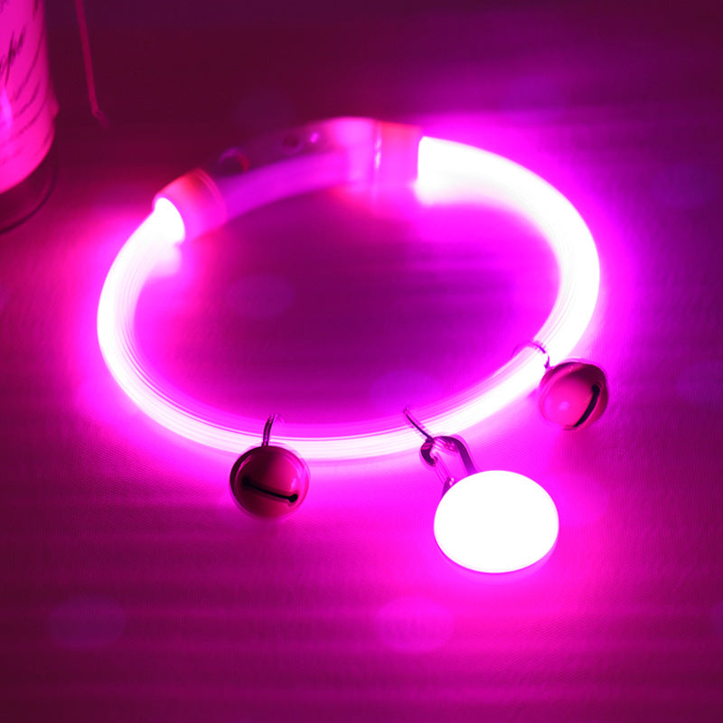 Shiny Luminous Dog Collar – Night Walking Light
