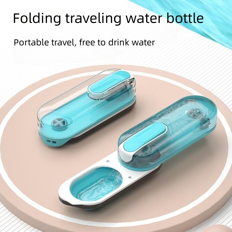 Portable Dog Water Bottle for Outdoor Walks – Foldable Travel Drinking Bowl