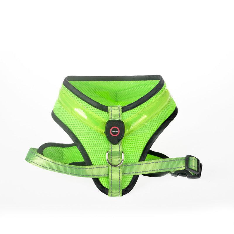 LED Dog Harness – USB Rechargeable Reflective Vest