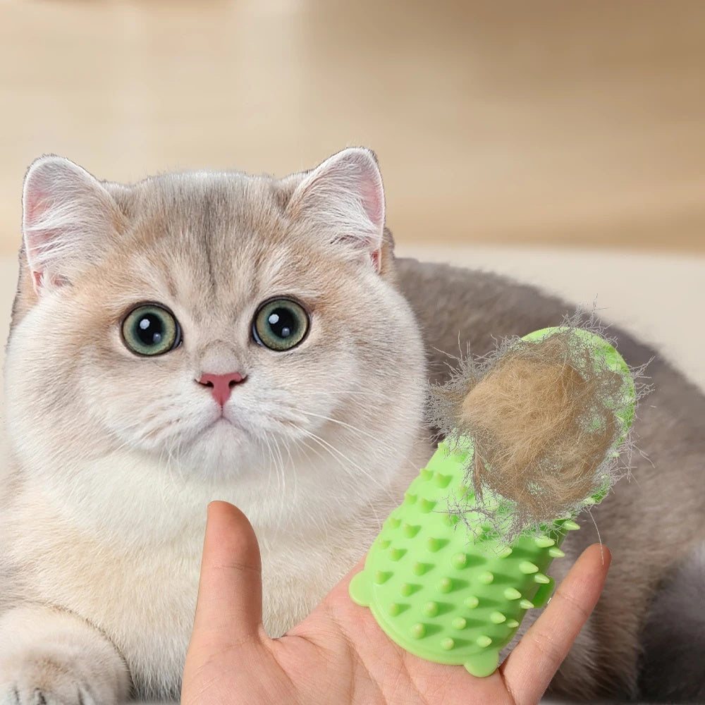 Self-Cleaning Cat Corner Scratcher and Hair Removal Brush
