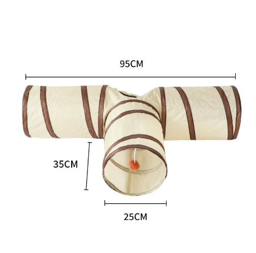 Y-Shaped Cat Tunnel – Foldable Funny Play Nest