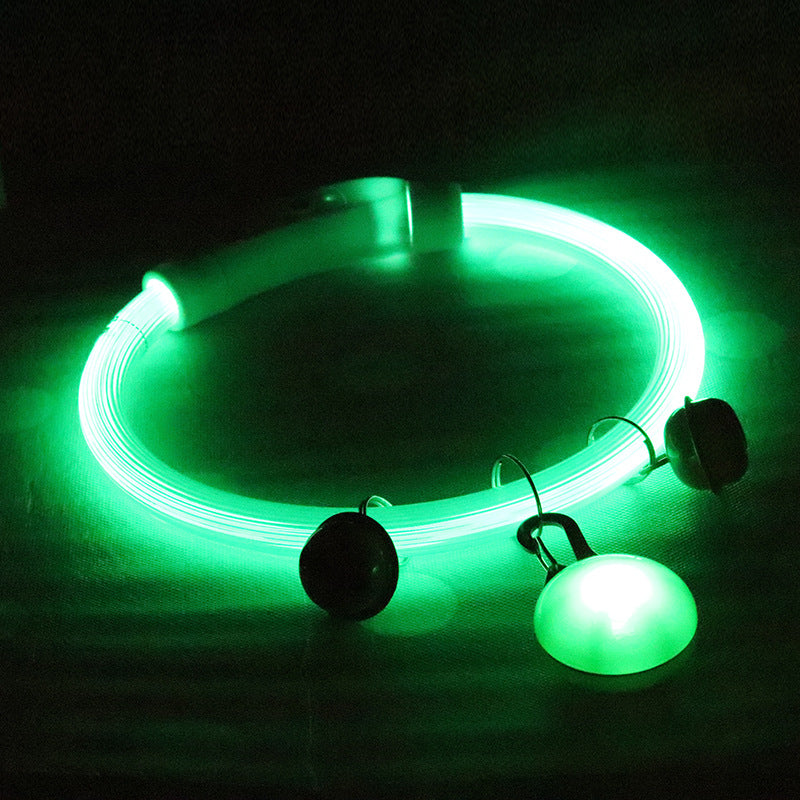 Shiny Luminous Dog Collar – Night Walking Light