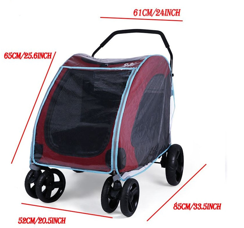 Dog & Cat Stroller Raincoat – Wind & Rain Protection for Pets