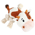 Squeaky Cow Dog Toy – Durable Plush Chew