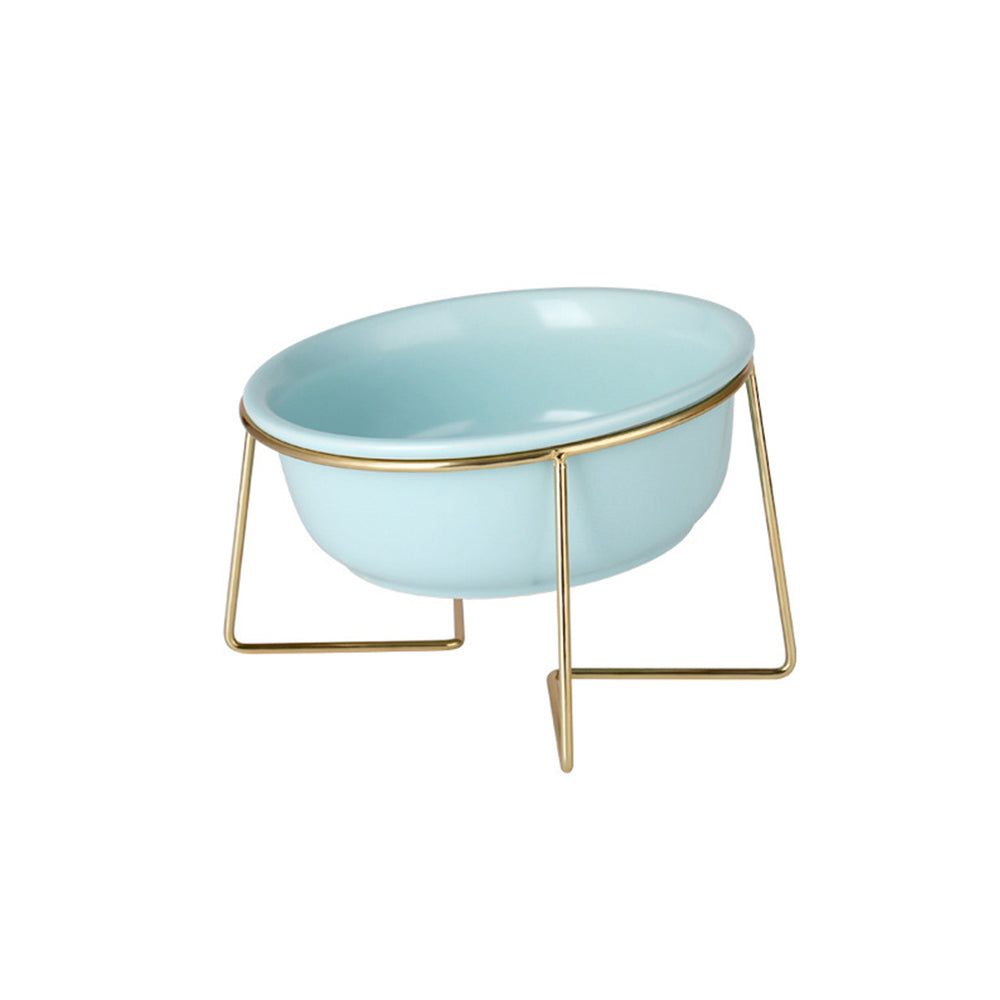 Tilted Ceramic Cat Bowl – Comfortable Mess Free Feeding