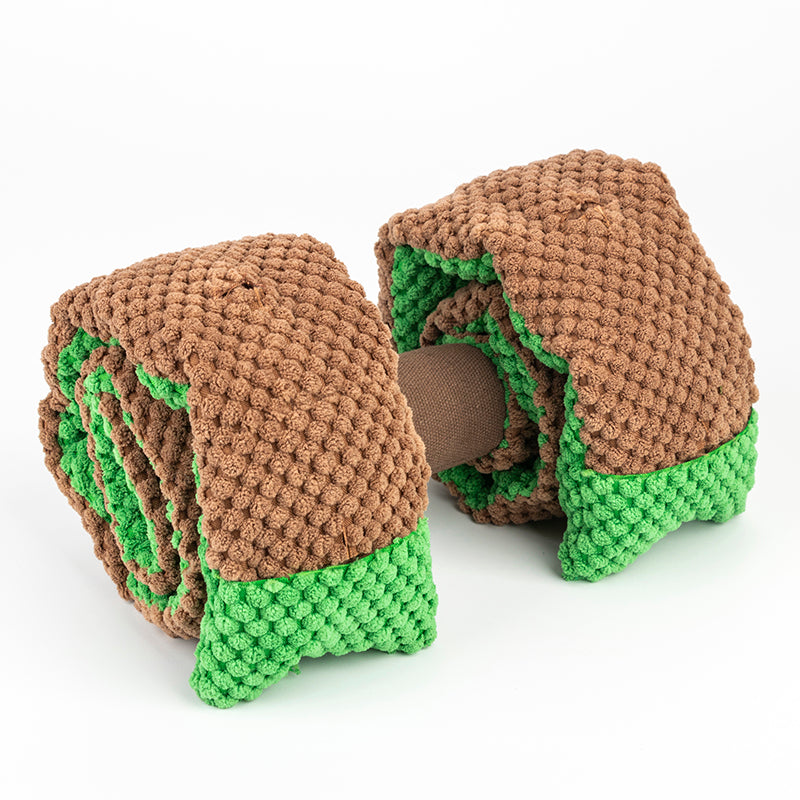 Plush Dumbbell Pet Toy – Snuffle Puzzle Feeder